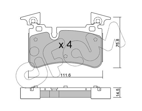 CIFAM fékbetétkészlet, tárcsafék 822-1223-0