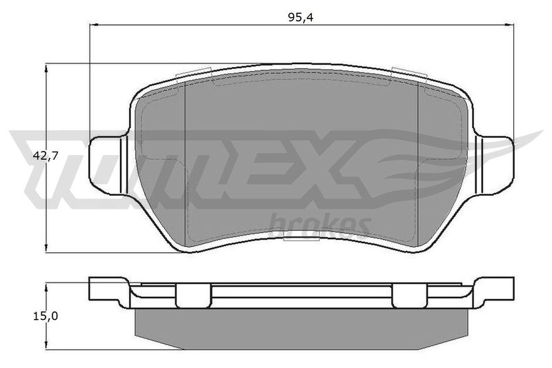 TOMEX Brakes fékbetétkészlet, tárcsafék TX 12-971