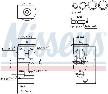 NISSENS 999565 Expansion Valve, air conditioning