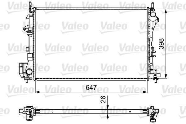 Радіатор, система охолодження двигуна, Valeo 732877