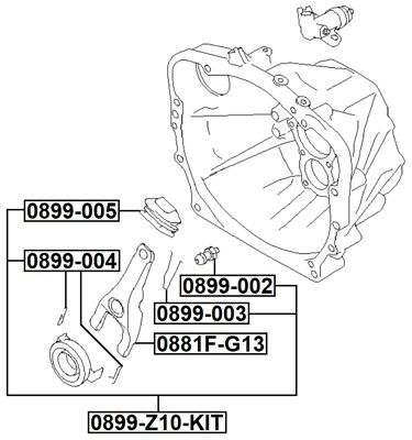 Kit de reparación, cojinete de desembrague