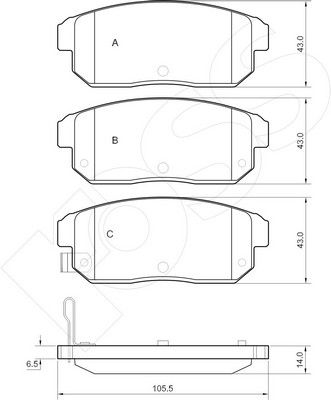 1-GNC R-1184 - Brake Pad Set, disc brake