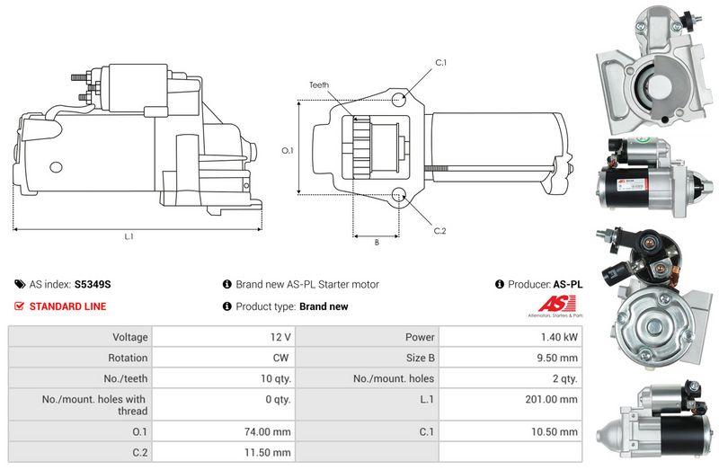 Starter, AS-PL S5349S