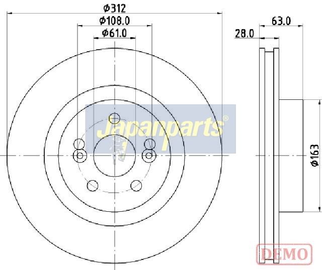 спирачен диск JAPANPARTS