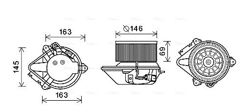 AVA QUALITY COOLING Utastér-ventilátor RT8584