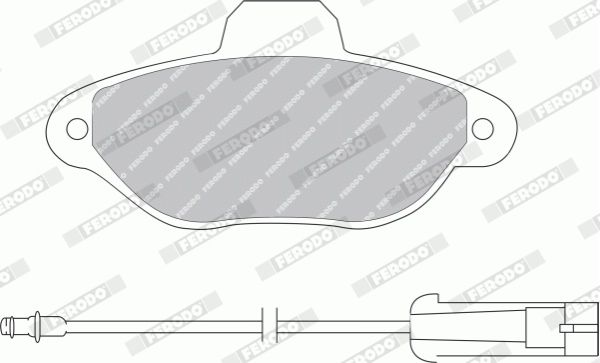 Комплект гальмівних накладок, дискове гальмо, Ferodo FDB925B