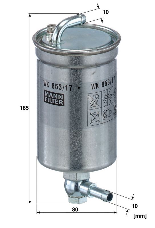 Filtru combustibil WK 853/17 MANN-FILTER