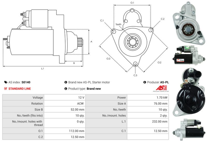 AS-PL S0140 Starter