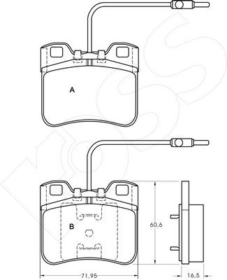 1-GNC R-496 - Brake Pad Set, disc brake