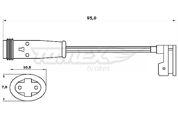 TOMEX Brakes figyelmezető kontaktus, fékbetétkopás TX 30-56