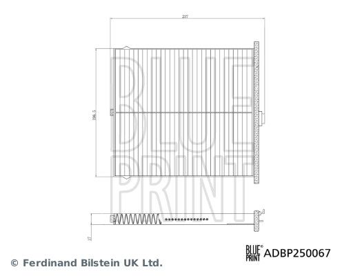 Фільтр, повітря у салоні, Blue Print ADBP250067