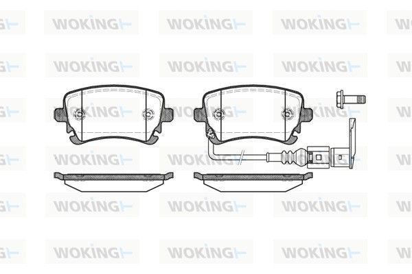 Комплект гальмівних накладок, дискове гальмо, Woking P997311