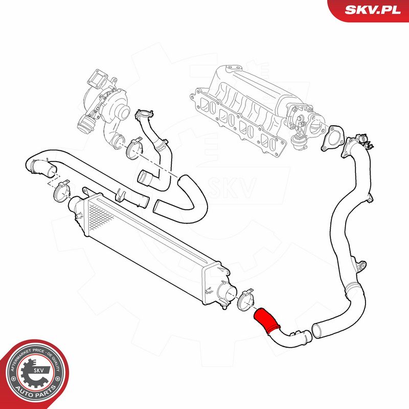 ESEN SKV 24SKV557 Charge Air Hose