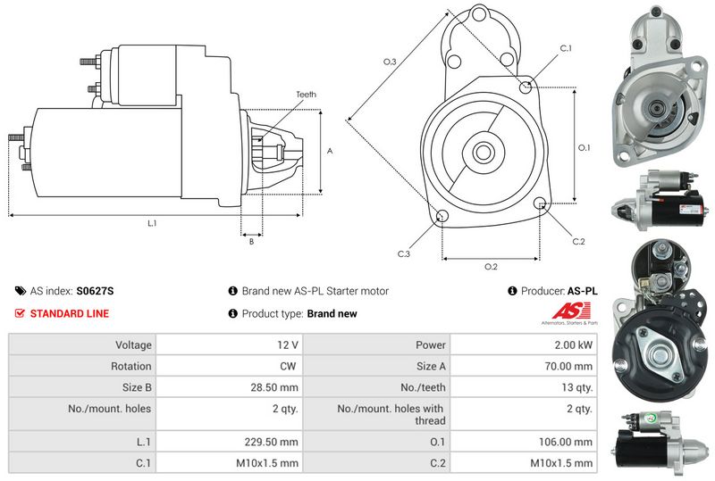 AS-PL S0627S Starter