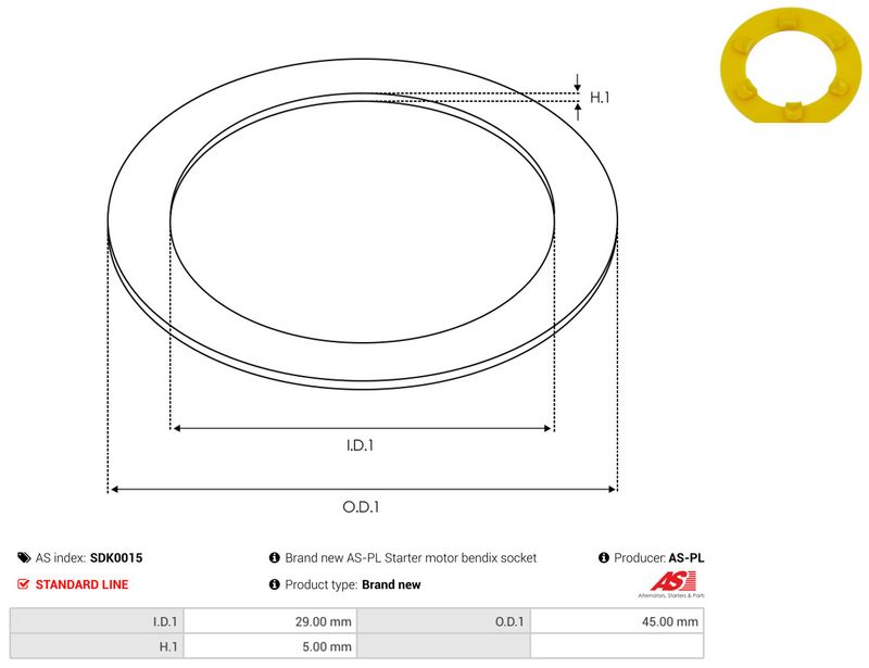 Remondikomplekt, Starter, AS-PL SDK0015