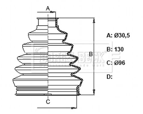 BORG & BECK gumiharangkészlet, hajtótengely BCB6332