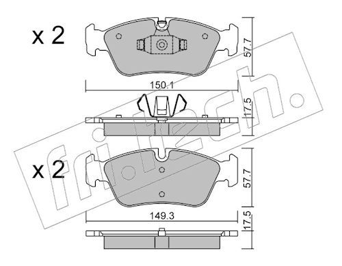 fri.tech. 656.0 Brake Pad Set, disc brake