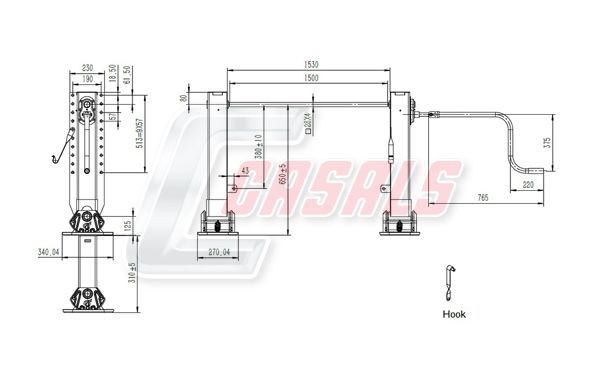 CASALS ST500 Parking Support, trailer