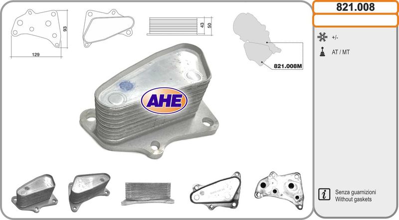 AHE 821.008 - Oil Cooler, engine oil
