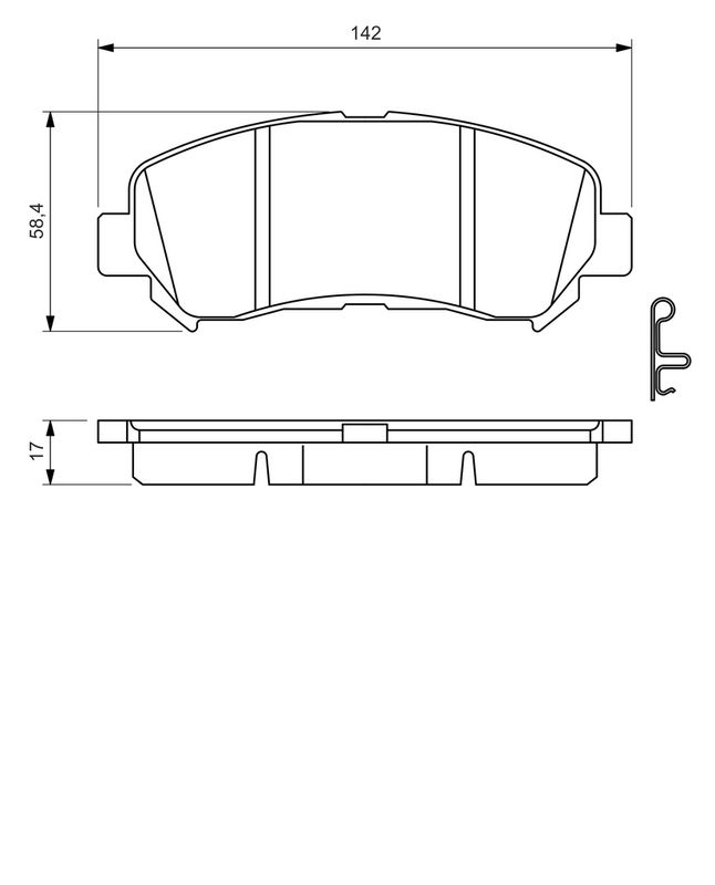 BOSCH 0986494501 Brake Pad Set, disc brake