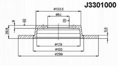 NIPPARTS féktárcsa J3301000