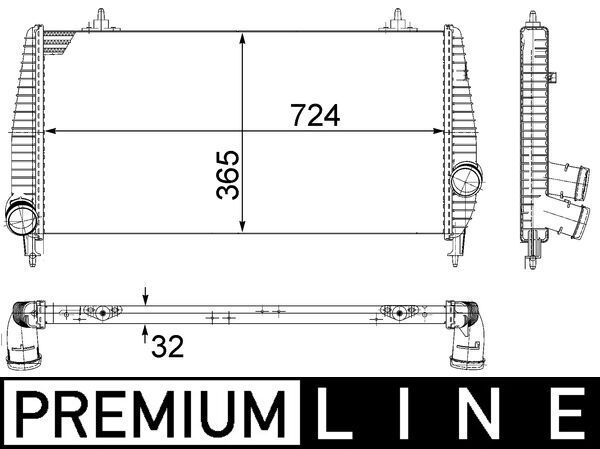 MAHLE Intercooler, inlaatluchtkoeler CI 266 000P