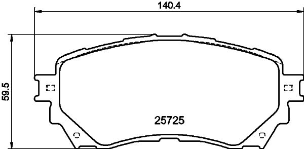 Комплект гальмівних накладок, дискове гальмо, Hella Pagid 8DB355020-901