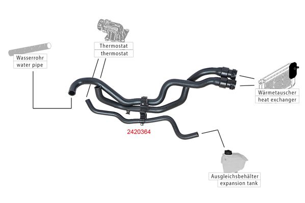 METZGER AUTOTEILE 2420364 Radiator Hose