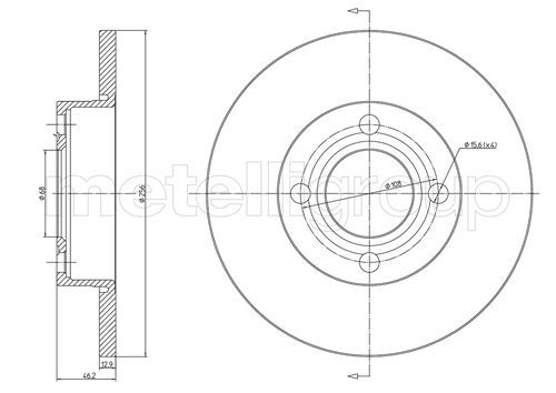 CIFAM Volkswagen Диск тормозной передний Audi 80,100 76-91