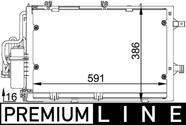 MAHLE kondenzátor, klíma AC 308 000P