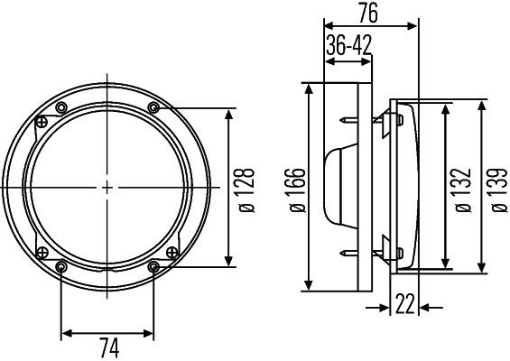 HELLA 1A3 996 162-071 Headlight