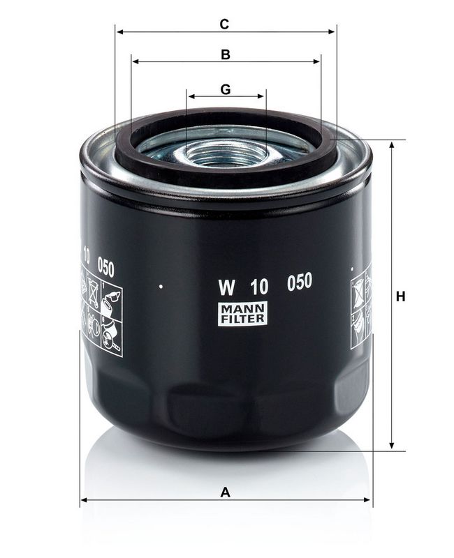 Oliefilter (geschroefd) past: CARRARO LS P7010C  CASE IH 121E, 21E, 221E, 321 E, 420, 4085 KOMPAKT, 4095 KOMPAKT, 4095 MULTI, 4105 KOMPAKT, 4105 MULTI, 4115 MULTI, 500, 580 N, 580 SN, 580 SN WT