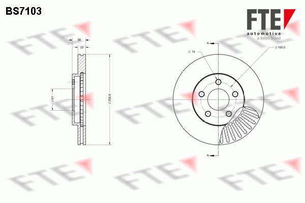 FTE féktárcsa BS7103