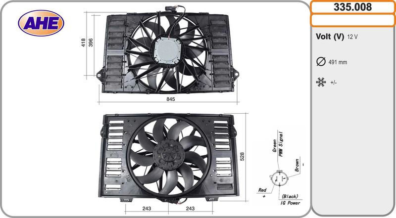 AHE 335.008 - Fan, engine cooling