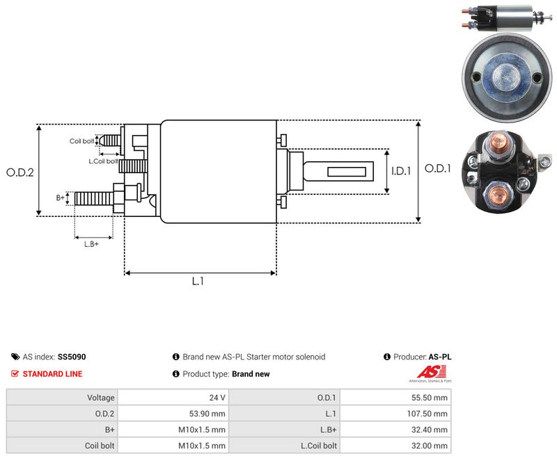 AS-PL SS5090 Solenoid Switch, starter