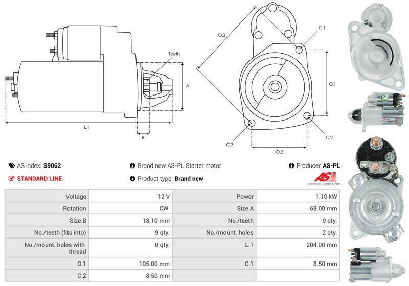 AS-PL S9062 Starter