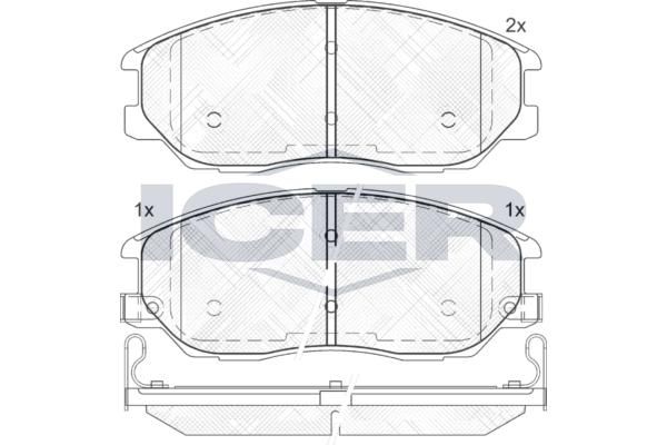 ANDEL 181714 - Brake Pad Set, disc brake