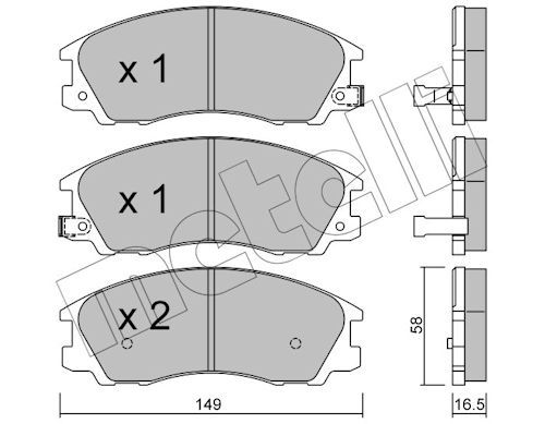 Plaquettes+de+frein+à+disque METELLI 22-0506-0