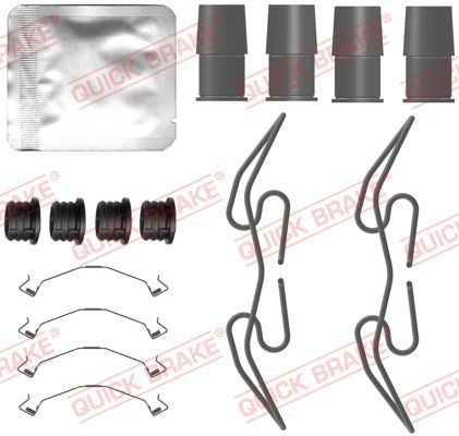Комплект приладдя, накладка дискового гальма, Quick Brake 109-0134
