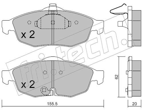 fri.tech. 731.0 Brake Pad Set, disc brake