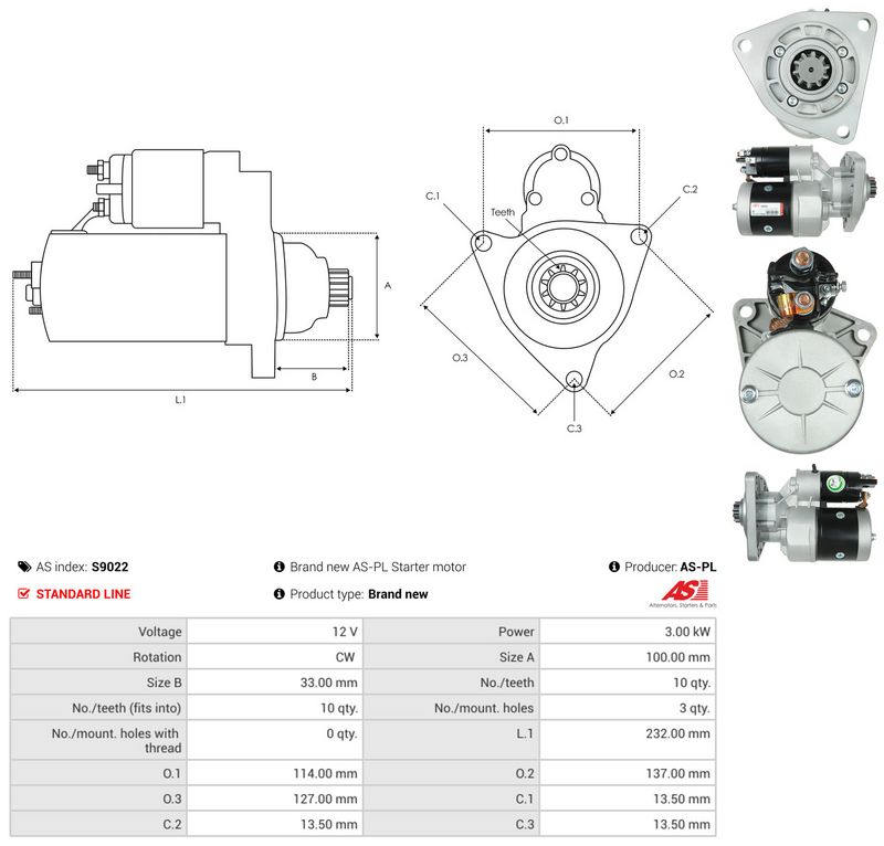 AS-PL S9022 Starter