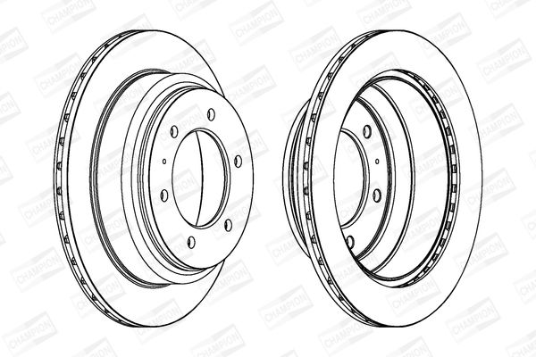 CHAMPION OPEL диск тормозной задний Frontera, Monterey, Isuzu 91-