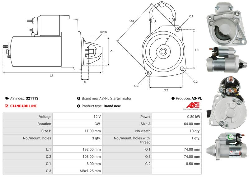 AS-PL S2111S Starter