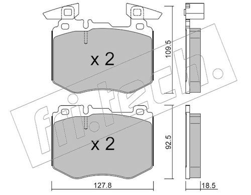 fri.tech. 1388.0 Brake Pad Set, disc brake