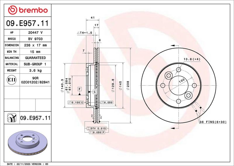 спирачен диск BREMBO