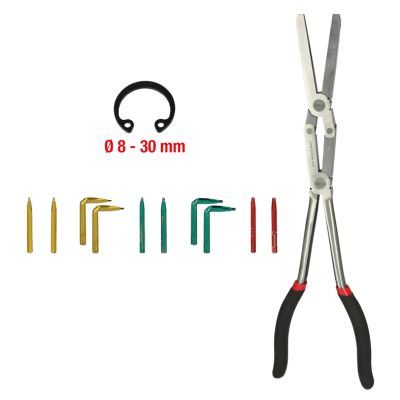 KS TOOLS Žnyplės lenktu galu
