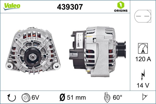 VALEO Dynamo / Alternator 439307