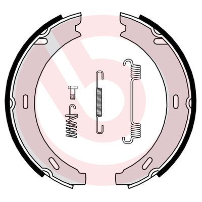 Комплект гальмівних колодок, стоянкове гальмо, Brembo S50502