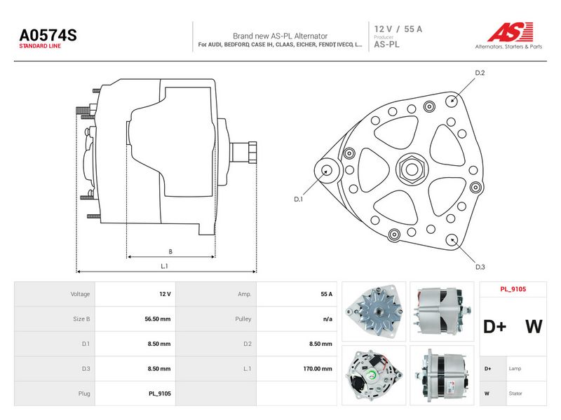 This part match OEM code: A0041542626