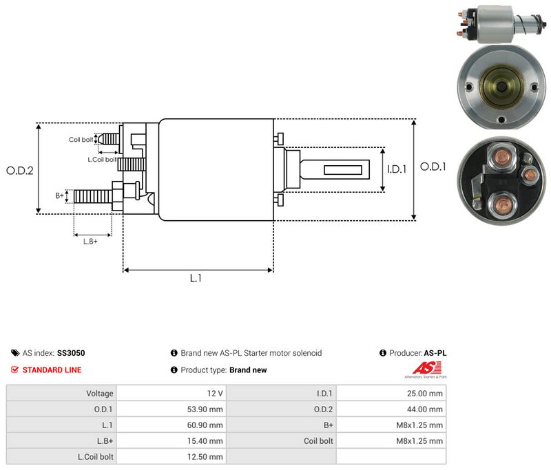 Magnetlülitus, starter, AS-PL SS3050